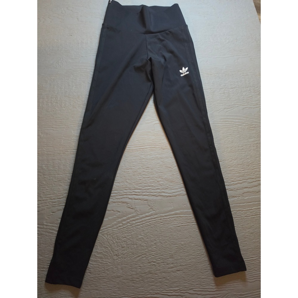 Adidas Originals Black High Waisted Trefoil Leggings Tights Parley Small H09426